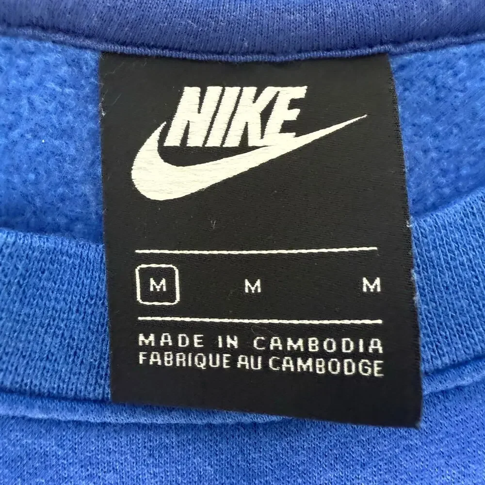 Nike Men's Medium Blue Sweatshirt Crewneck Retro Vibe